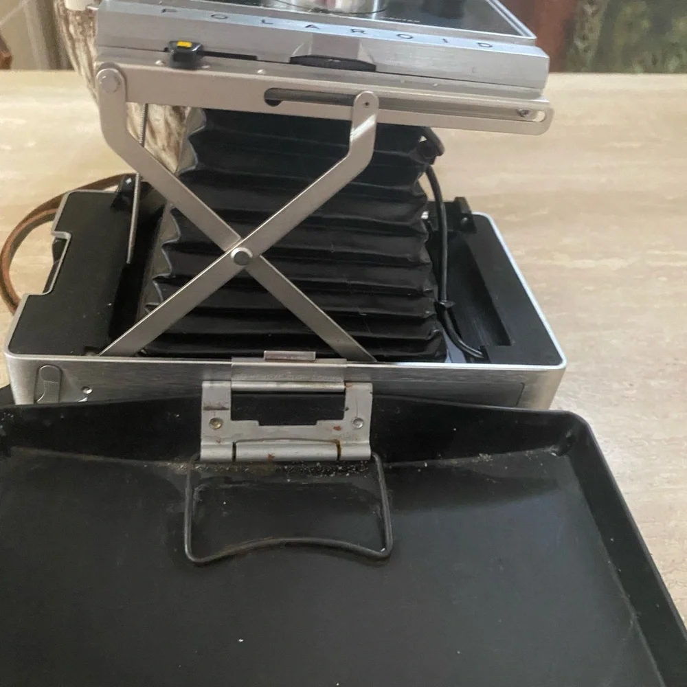 Polaroid Vintage Land Camera Black and Silver Film Photography